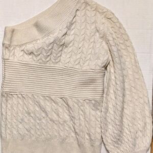 Primark Cream Off-the-Shoulder Sweater with Cable Knit